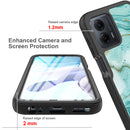 TJS "JUNO" Built-in Screen Protector Full-Body Protection Phone Case for Motorola G 5G 2023