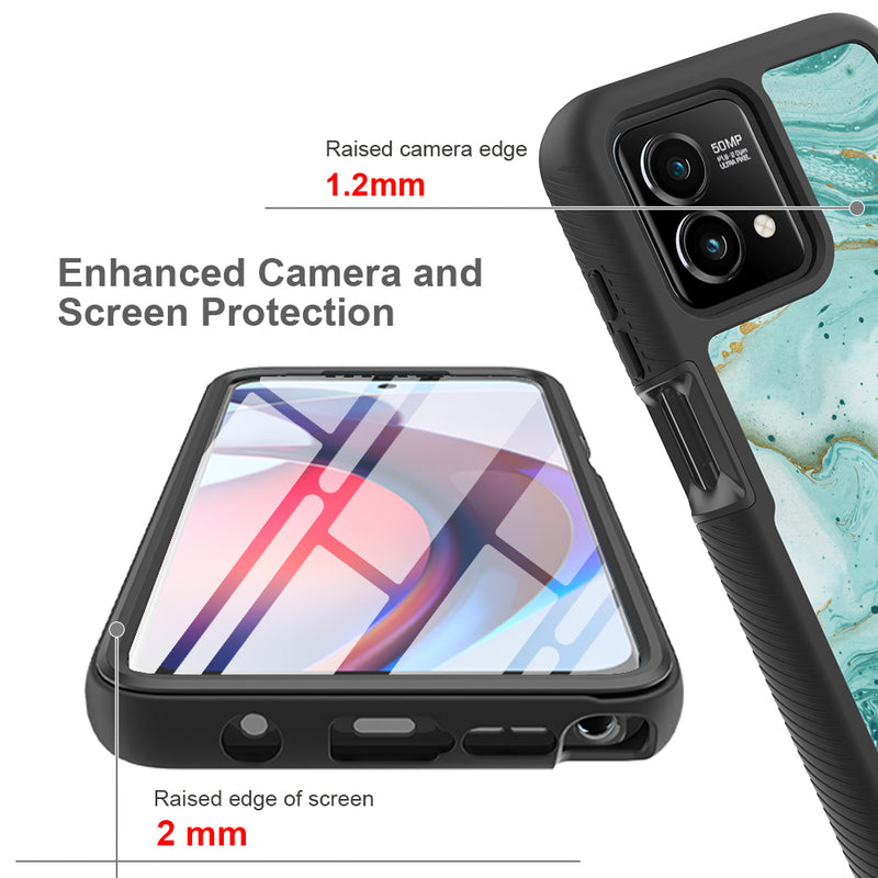 TJS "JUNO" Built-in Screen Protector Full-Body Protection Phone Case for Motorola G Stylus 5G 2023