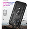 TJS "DuoGuard" Ring Kickstand Phone Case for iPhone 14 Pro