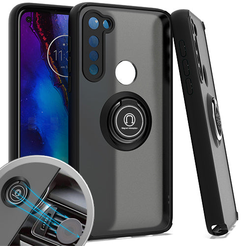 TJS "Define" Ring Kickstand Phone Case for Motorola G Stylus