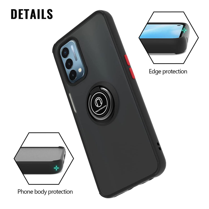 TJS "Define" Ring Kickstand Phone Case for OnePlus Nord N200