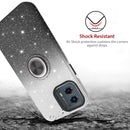 TJS "VENUS" Gradient Glitter Ring Kickstand Phone Case for Motorola G 5G 2023