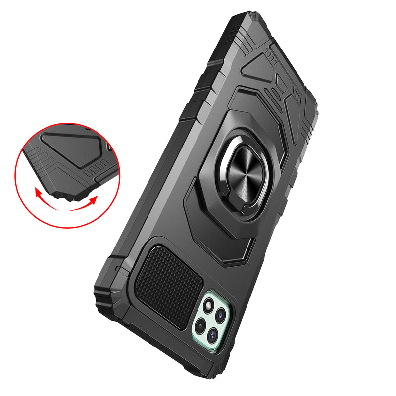 TJS "ArmorMax" Ring Kickstand Phone Case for Boost Mobile Celero 5G Plus 2023
