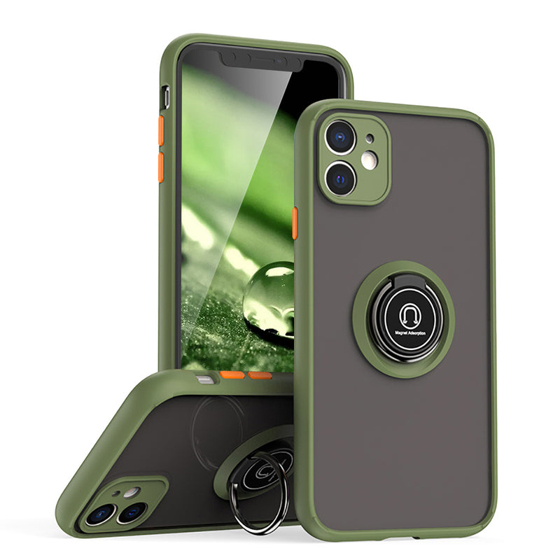 TJS "Define" Ring Kickstand Phone Case for iPhone 11