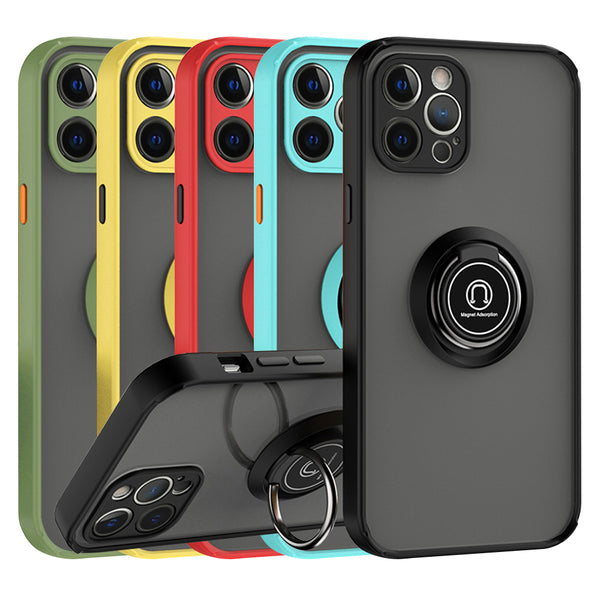 TJS "Define" Ring Kickstand Phone Case for iPhone 12 Pro