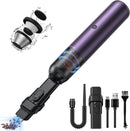 EQUIPD Mini Handheld Vacuum Cleaner, 16000PA Powerful Suction,USB Charging, Keyboard Cleaner, Cordless Vacuum for Car Home and Office, Purple（P12）