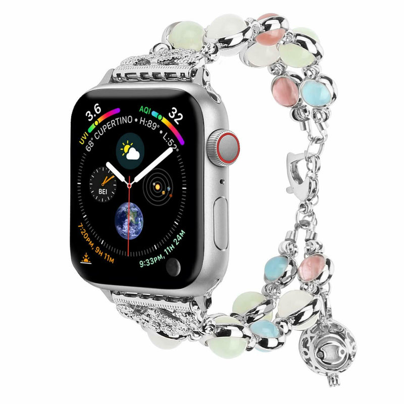 Luminous Pearl Watch Band Strap Metal Bracelet for Apple iWatch Series 4/3/2/1 - InfinityAccessories017