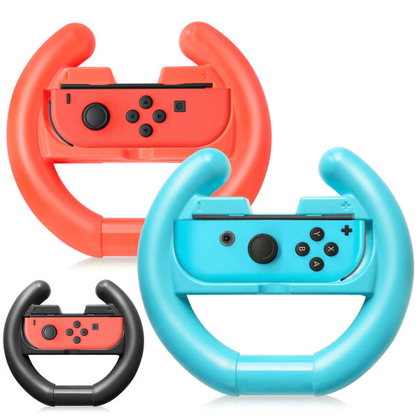 Racing Steering Wheel for Nintendo Switch Joy-Con Controller Handle Grip (2 PACK) - InfinityAccessories017