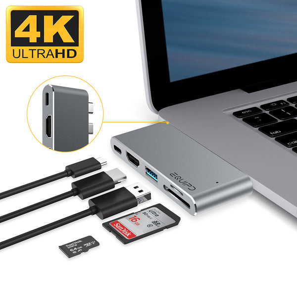Type-C Pass-Through USB Hub with HDMI and Dual Card Reader - InfinityAccessories017