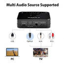 Audikast aptX Low Latency Bluetooth Audio Transmitter for TV PC (Optical Digital Toslink, 3.5mm Aux, RCA, PC USB) 100ft Long Range,Dual Link, No Delay - InfinityAccessories017