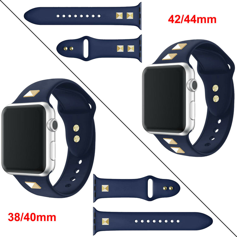 Silicone Sport Watch Band Strap Spikes Rivets for Apple iWatch Series 5/4/3/2/1 - InfinityAccessories017