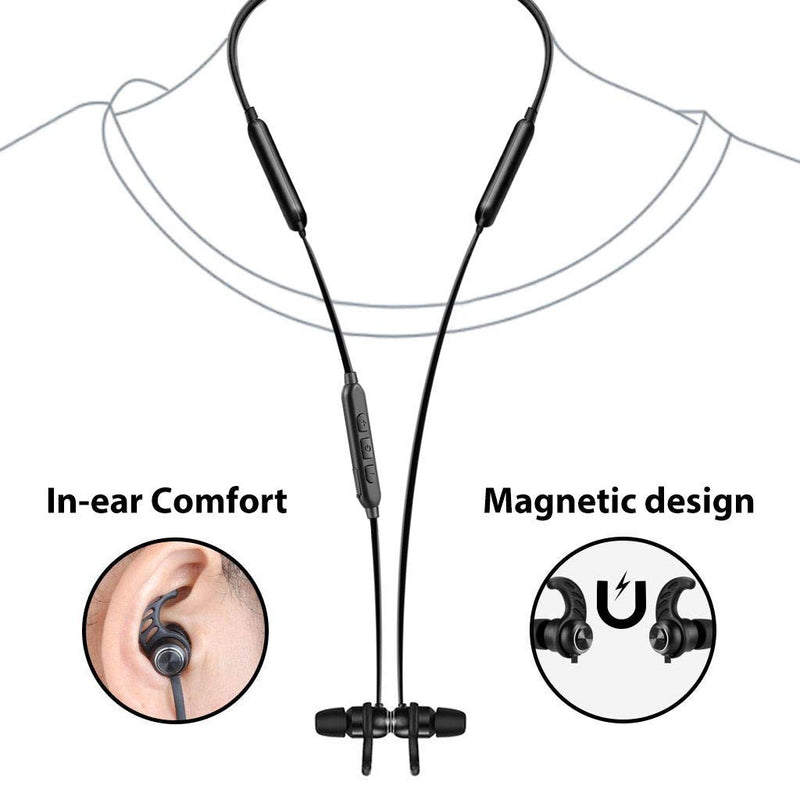 Bluetooth Neckband Headphones Earbuds Magnetic Wireless Earphones w/Mic - InfinityAccessories017