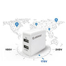 ESOULK 12W 2.4A Dual USB Travel Wall Charger with 5ft USB to Micro USB Charging Cable
