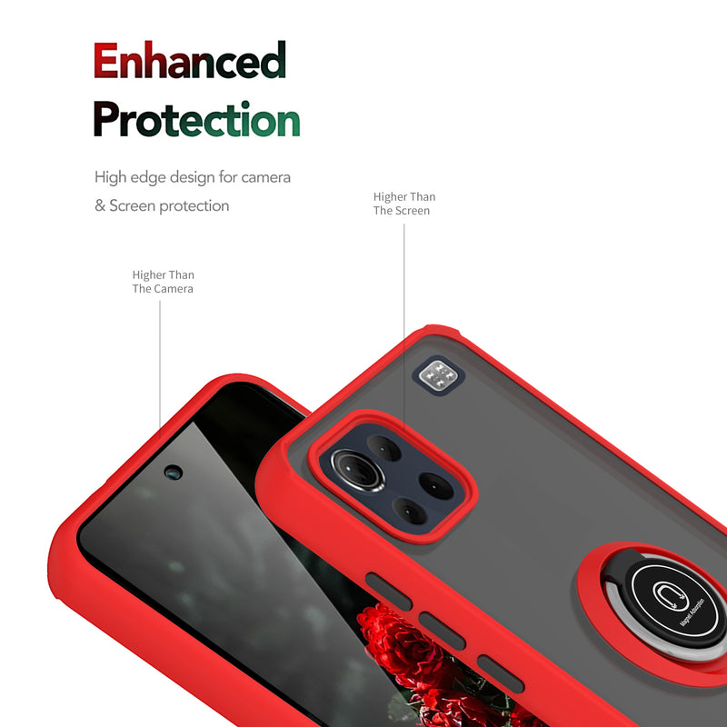 TJS "Define" Ring Kickstand Phone Case for LG K92 5G