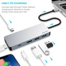 EQUIPD USB C Hub, 6-in-1 USB C Adapter with 4K HDMI, PD Charging - InfinityAccessories017