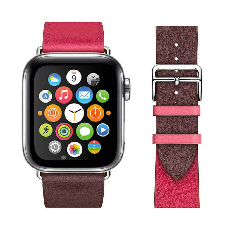 Leather TWO-TONE Watch Band Strap for Apple Watch Series 5/4/3/2/1 - InfinityAccessories017
