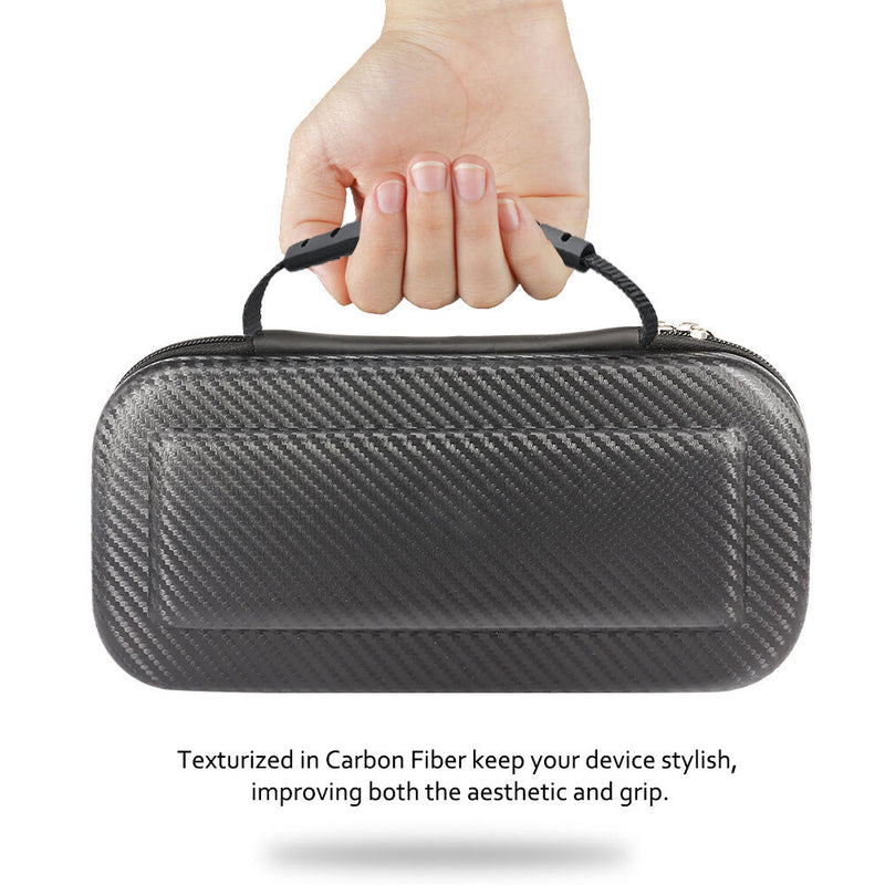 Nintendo Switch Lite Carrying Case Carbon Fiber Portable Pouch Travel Bag - InfinityAccessories017