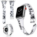 Leather Watch Band Strap Floral Flowers for Apple Watch Series 5/4/3/2/1 - InfinityAccessories017