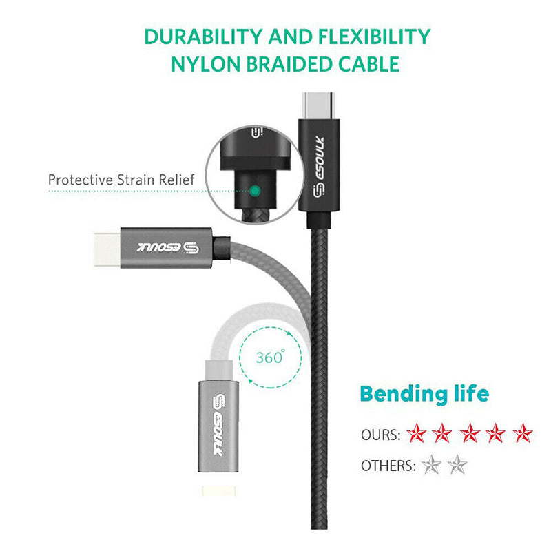 USB C Type-C Cable Braided Fast Charger Sync Charging Cord For Nintendo Switch - InfinityAccessories017