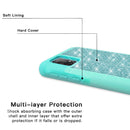 TJS "Sapphire" Hybrid Glitter Phone Case for Samsung Galaxy A52 5G