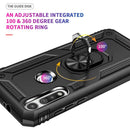 TJS "DuoGuard" Ring Kickstand Phone Case for Motorola Moto G Fast