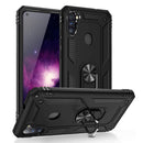 TJS "DuoGuard" Ring Kickstand Phone Case for Samsung Galaxy A11