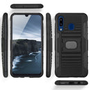 TJS "Jupiter"  Kickstand Phone Cse with Belt Clip Holster for Galaxy A20, Galaxy A30 - InfinityAccessories017