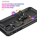 TJS "DuoGuard" Ring Kickstand Phone Case for Motorola G Stylus 5G 2021