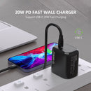 ESOULK USB-C 20W PD Fast Wall Charger - Black
