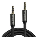 ESOULK 4ft/10ft 3.5mm Auxiliary Audio Braided Cable Black