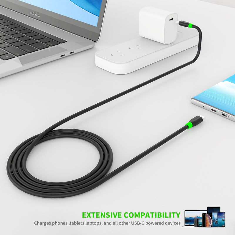 ESOULK 4ft/1.2m USB C To C Cable TPE Material (Max Output 20V 3A 60W)