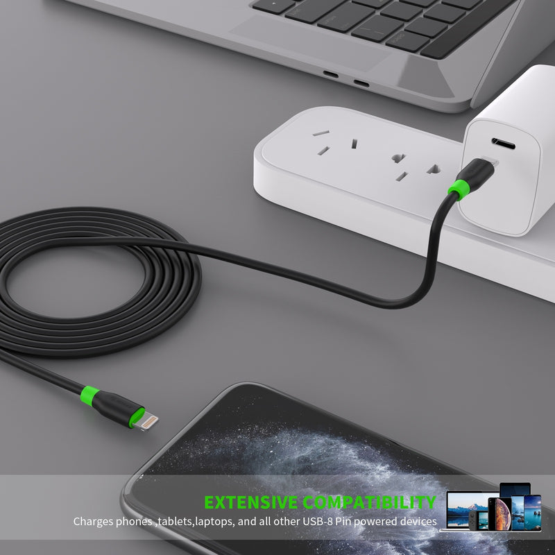 ESOULK 4ft/1.2m PD Fast Charge USB-C To Lightning Cable TPE Material (Max Output 9V 2A 18W)