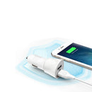 ESOULK 12W 2.4A Dual USB Travel Car Charger with 5ft USB to Lightning Charging Cable