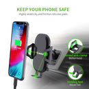 ESOULK One Touch with 3M Stickers 360 Rotation Joint Car Mount with Charging Cable Holder