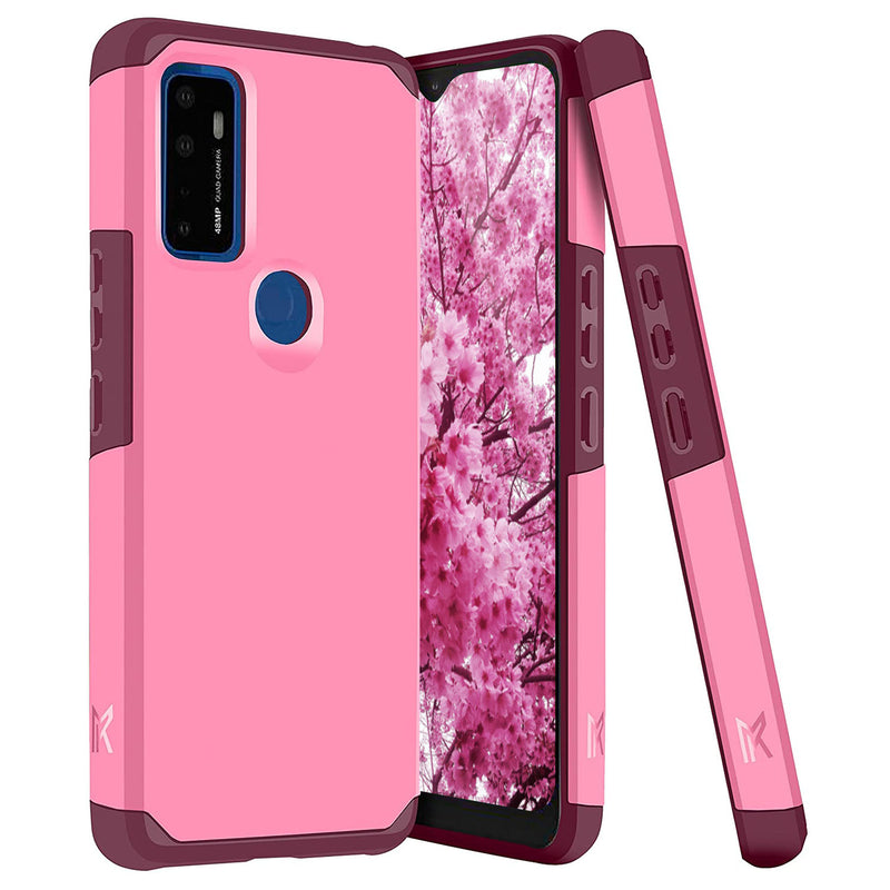 TJS "ArmorLux" Hybrid Phone Case for AT&T Radiant Max 5G / AT&T Fusion 5G / Cricket Dream 5G / Cricket Innovate 5G