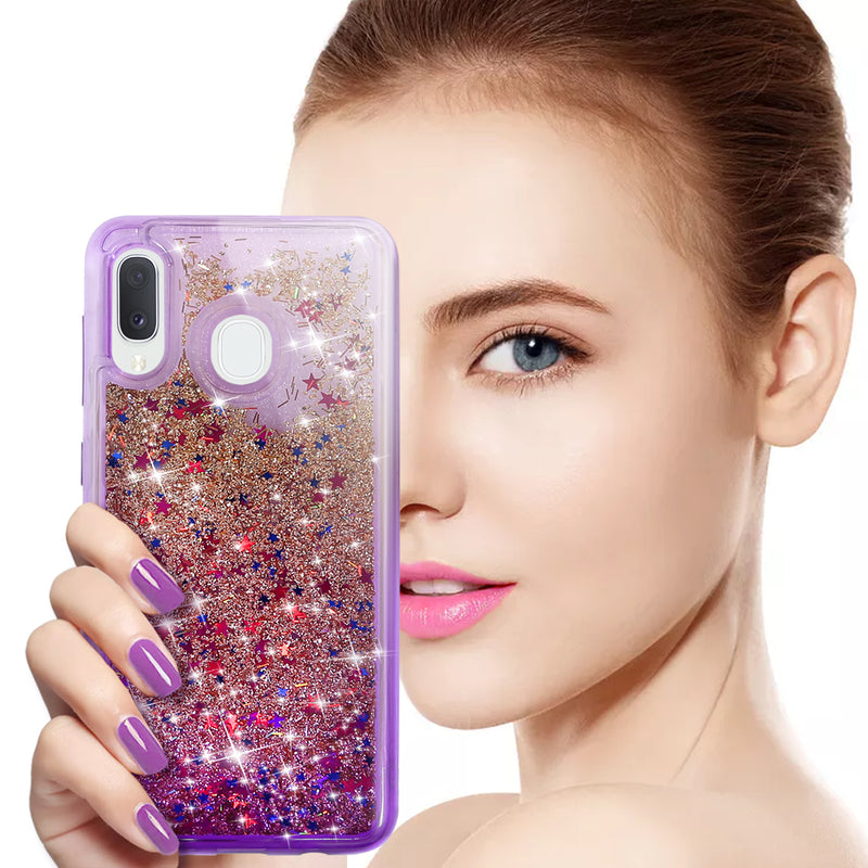 Liquid Glitter Hybrid Phone Case for Galaxy A20, Galaxy A30 - InfinityAccessories017