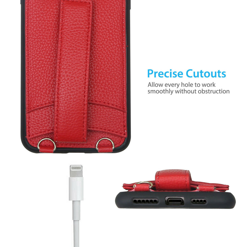 TJS "Garnet" Crossbody PU Leather Wallet Case for iPhone 11, iPhone 11 Pro, iPhone 11 Pro Max - InfinityAccessories017