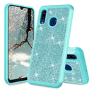 TJS "Sapphire" Hybrid Glitter Phone Case for Galaxy A20, Galaxy A30 - InfinityAccessories017